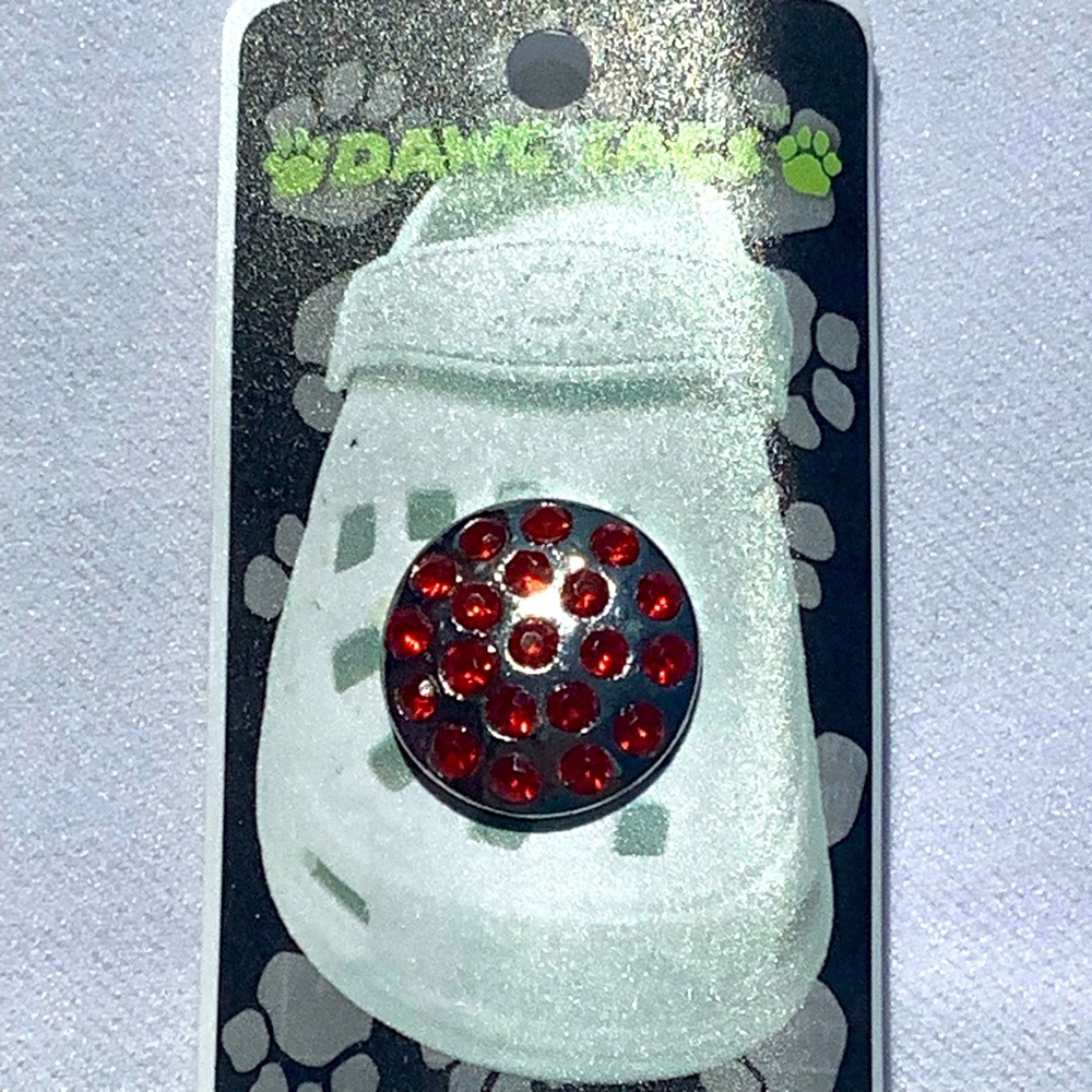 Dawg Tags Red Rhinestone Diamonds Crystals